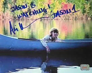 Ari Lehman signed Friday the 13th Jason Voorhees 8x10 Photo dual Jason 1/Jason is Watching!- Lehman Hologram