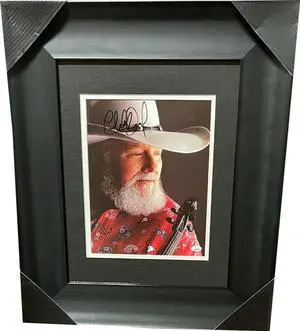 Charlie Daniels signed 8x10 Photo Custom Framing- JSA #RR76721 (Country /Southern Rock Music) (16x19)