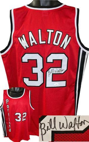 Bill Walton signed Portland Red TB Custom Stitched Pro Style Basketball Jersey- JSA Witnessed