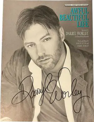 Darryl Worley signed 2004 Awful Beautiful Life Original Sheet Music Edition Full 12 page Book  (Country Music)