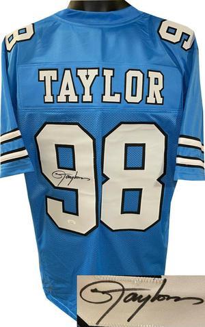 Lawrence Taylor signed North Carolina Blue Custom Stitched College Football Jersey XL- JSA Witnessed