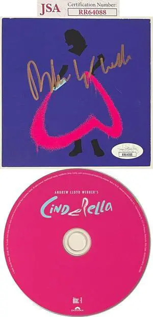 Andrew Lloyd Webber signed 2021 Cinderella Art Card with Album Cover Booklet & CD w/ Case- JSA #RR64088