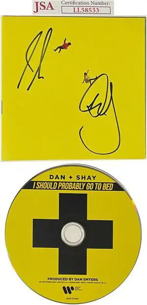 Dan + Shay Duo signed 2020 “I Should Probably Go To Bed” Album Cover Booklet w/ CD & Case- JSA #LL58533