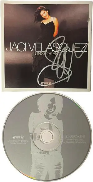 Jaci Velasquez signed 2003 Unspoken Album Cover Booklet Back w/ CD - COA (Christian/Latin)