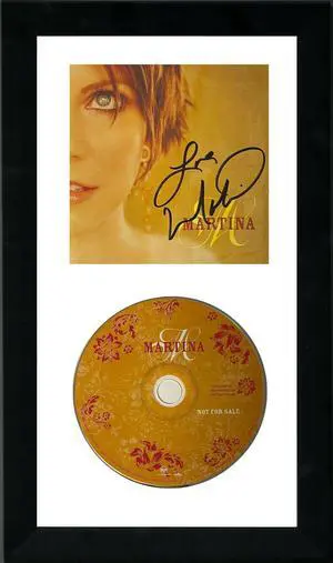 Martina McBride signed 2003 Martina Album Cover Booklet w/ Promo CD 6.5x12 Custom Framing w/ Love- RARE - COA