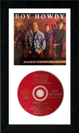Boy Howdy Band signed 1995 Born That Way Album Cover Booklet w/ CD 6.5x12 Custom Framing – COA Cary & Larry Park/Jeffery Steele,