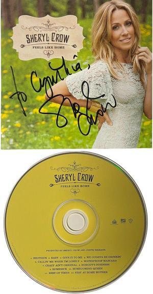 Sheryl Crow signed 2013 Feel Like Home WB Records Album Cover Booklet w/ CD To Cynthia– COA