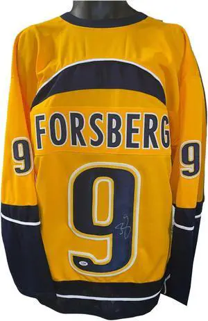 Filip Forsberg signed Nashville Gold Custom Stitched Pro Hockey Jersey #9 XL- PSA #AC64052