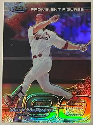 Mark McGwire 1999 Topps Finest Prominent Figures Refractor Card #PF33- 042/190 (St. Louis Cardinals)