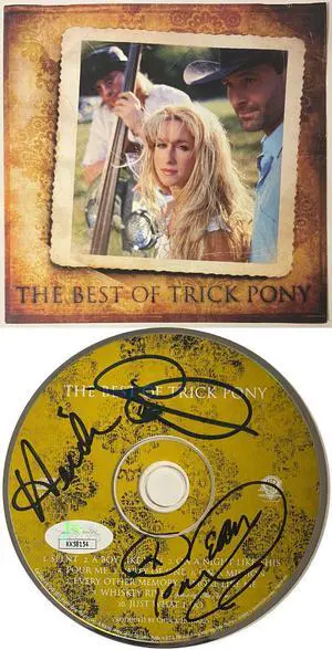Trick Pony triple signed 2009 The Best of Trick Pony Album Cover Booklet w/ CD 3 sig Heidi Newfield/Ira Dean/Keith Burns- JSA