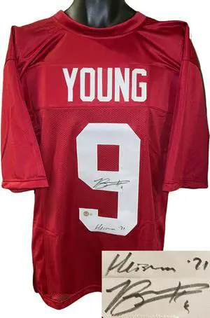 Bryce Young signed Alabama Crimson Custom Stitched College Football Jersey Heisman '21 #9 XL- Beckett/BAS Witnessed