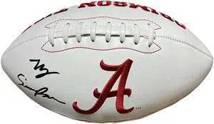 Ty Simpson signed Alabama Crimson Tide Logo Football- PSA Witnessed
