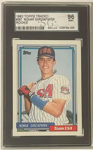 Nomar Garciaparra 1992 Topps Traded Rookie Card #39T- SG Graded 96/9 Mint (Team USA)
