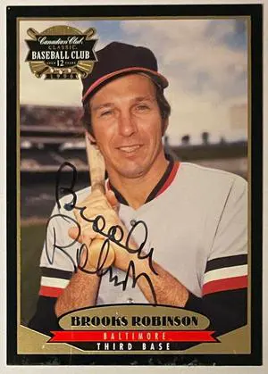 Brooks Robinson signed 1996 Canadian Club Classic Card #2 (Baltimore Orioles)