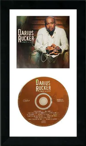 Darius Rucker signed 2008 Learn To Live Album Cover Booklet w/ CD 6.5x12 Custom Framing (Columbia Records)