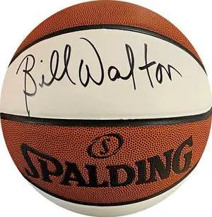 Bill Walton signed NBA Spalding White Panel Basketball- JSA Witnessed (HOF/Celtics/Trail Blazers/Clippers)