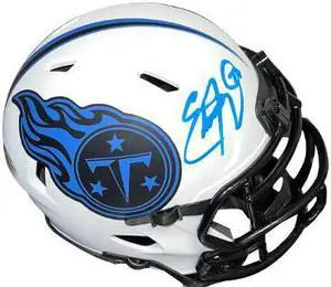 Eddie George signed Tennessee Titans Riddell Lunar Eclipse Mini Helmet #27- Beckett Witnessed #WH09957