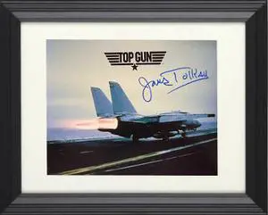 James Tolkan signed 1986 Top Gun 8x10 Photo Custom Framing (Commander Tom "Stinger" Jardian)