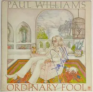 Paul Williams signed 1975 Ordinary Fools LP Album Cover Only- Beckett Review (A&M Records)