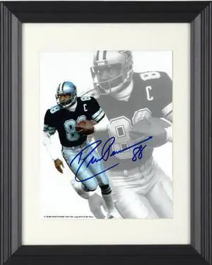 Drew Pearson signed Dallas Cowboys 8x10 Photo Custom Framing #88- JSA Hologram