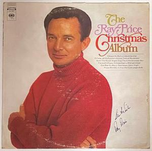 Ray Price signed 1969 Christmas Album Cover/LP/Vinyl/Record w/ Best Wishes (Columbia Records)
