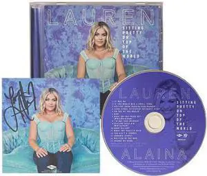 Lauren Alaina Signed  2021 "Sitting Pretty On Top Of The World" 4x4 Art Card Insert/Album Cover/CD/Jon Pardi