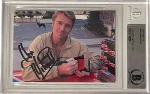 John Schneider signed Dukes Of Hazzard Bo Duke 3.5x5 Color Photo- BAS/Beckett Encapsulated