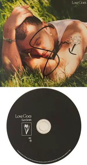 Sam Smith signed 2020 "Love Goes" Album Cover Booklet w/ CD & Case (Singer/Songwriter)