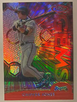 Chipper Jones 2000 Topps Finest Gems Refractor Card #138 (Atlanta Braves)