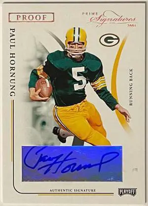 Paul Hornung signed 2004 Playoff Prime Signatures Proof Card #39- 09/50 (Green Bay Packers/HOF/Heisman)