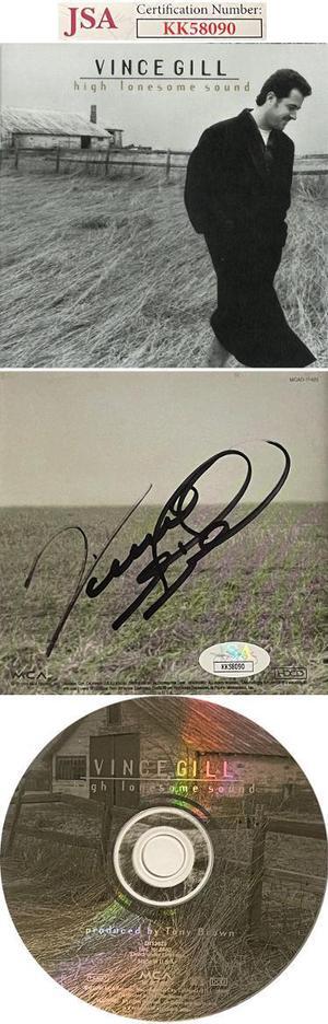 Vince Gill signed 1996 High Lonesome Sound Album Back Cover w/ CD- JSA #KK58090