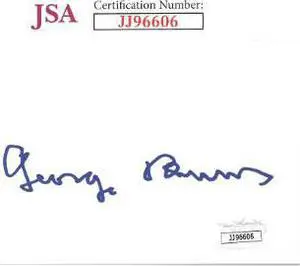 George Burns signed 3x5 Index Card- JSA #JJ96606 (Comedian/Actor)
