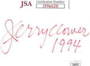 Jerry Clower signed 3x5 Index Card 1994- JSA #JJ96620 (Comedian)
