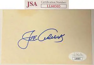 Joe Adcock signed 3x5 Index Card- JSA #LL60505 (Milwaukee Braves/1957 WS Champs)