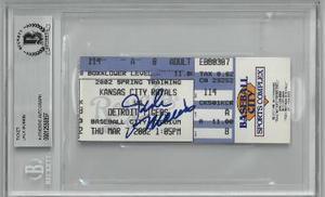Jack Morris signed 2002 Spring Training Royals vs Tigers Ticket Stub BAS/Beckett #00012556857