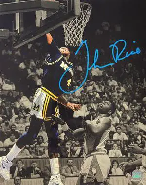Glen Rice signed Michigan Wolverines Spotlight 8x10 Photo- AWM Hologram (National Champs)