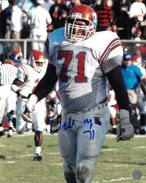 Willie Roaf signed Louisiana Tech Bulldogs 8x10 Photo #71- AWM Hologram