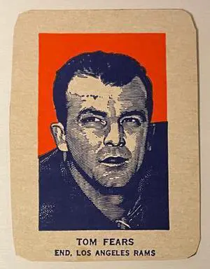 Tom Fears 1952 Wheaties Portrait Los Angeles Rams HOF #2 (Handcut)