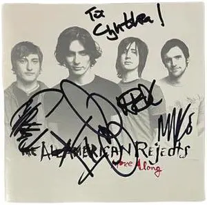 All American Rejects signed 2005 Move Along Album Cover CD Booklet  To Cynthia- 4 sigs  Ritter/Kennerty/Wheeler/Gaylor COA