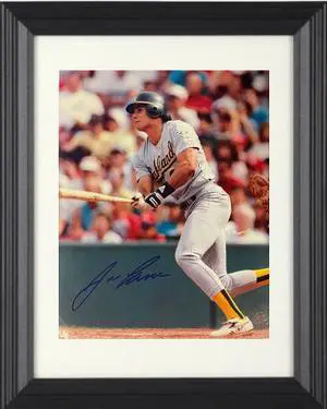 Jose Canseco signed Oakland A's 8X10 Photo Custom Framing- AWM Hologram
