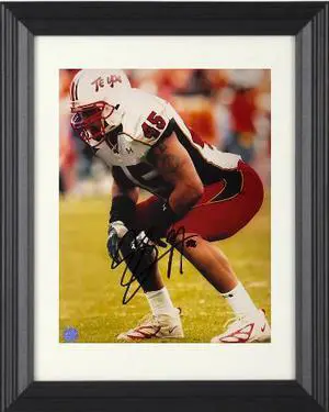 Shawne Merriman signed Maryland Terrapins 8X10 Photo Custom Framing #45- AWM Hologram