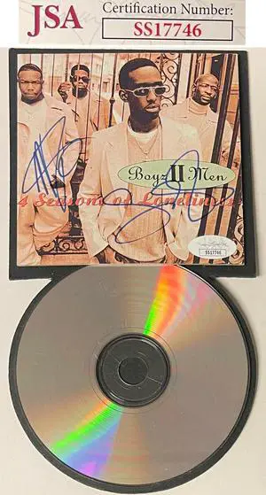 Wanya Morris & Shawn Stockman dual signed 1997 Boyz ll Men CD Cover/CD-  JSA #SS17746