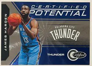 James Harden 2010-11 Panini Totally Certified Potential Card #14- 36/49 (Oklahoma City Thunder)
