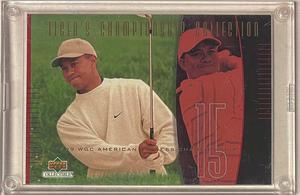 Tiger Woods 2001 Upper Deck Tiger's Championship Collection 3.5x5 PGA Golf Card #TCC15 -2675/3000 (1999 WGC American Express)