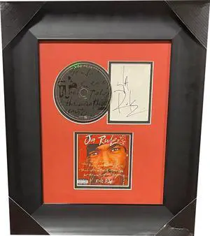 Ja Rule signed 3X4.5 Cut signature. Matted to 11x14 Custom Framing with 2000 Def Jam Rule 3:36 CD, CD Image Beckett Review