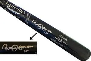 Roberto Alomar signed Louisville Slugger 125 Genuine Player Model Black Bat #12- JSA #AC92242 (Cleveland Indians Engraved)