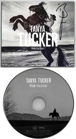 Brandi Carlile signed 2019 Tanya Tucker While I'm Livin' Album Cover Booklet w/CD- COA