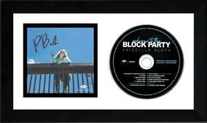 Priscilla Block signed 2022 Welcome To The Block Party 4x4 Photo Art Card Insert Album Booklet/CD 6.5x12 Custom Framing COA