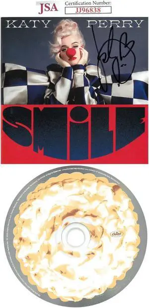 Katy Perry signed 2020 Smile Album CD Cover w/ CD & Case- JSA #JJ96838 (American Idol)