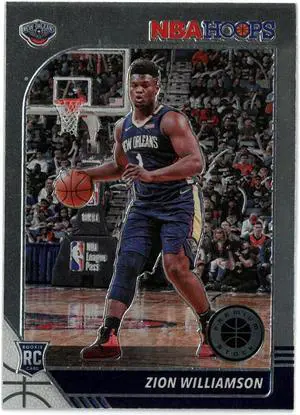 Zion Williamson 2019-20 NBA Hoops Premium Stock Rookie Card (RC) #258 (New Orleans Pelicans)